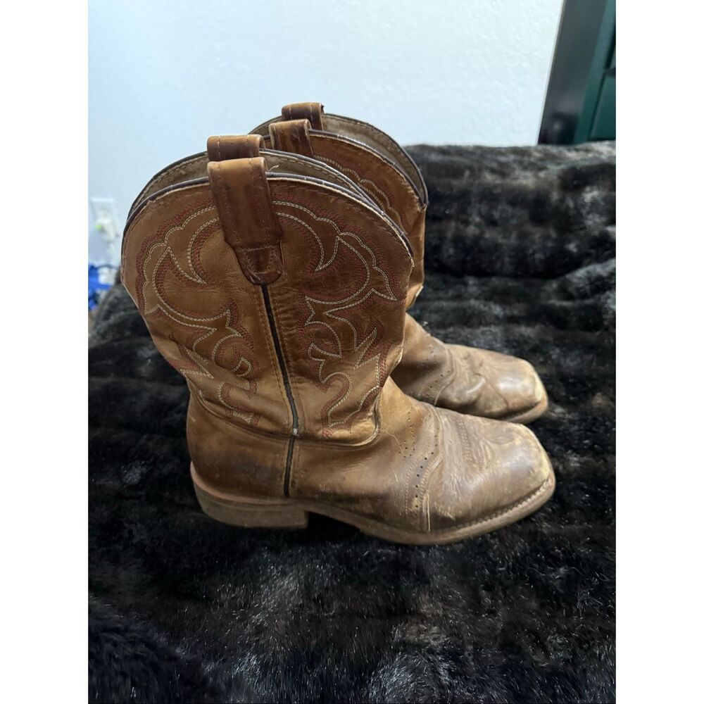 Double H Men's DH3560 Jase Wide Square Toe Roper Work Boots Brown Size 11 EE